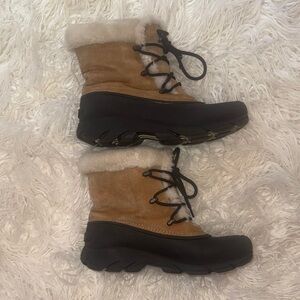 Sorel Tan and Black Winter Boots